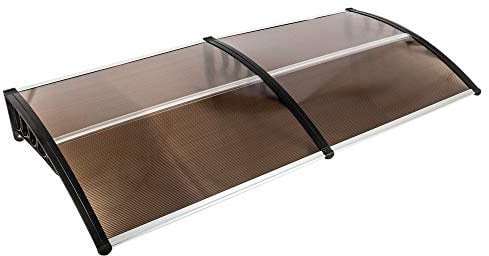 Outopee Door Canopy Awning, 200 x 100 cm Window Garden Front Door Canopy for Outdoor Shelter, Window Porch Shade, Patio Roof Cover, Black