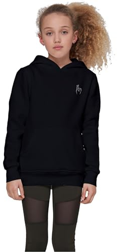 Mister Tee Boy's MTK245-Kids Easy Sign Hoody Sweatshirt, Black, 110/116 cm