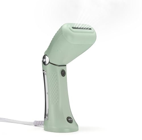 Conair GSC24E Plancha de vapor vertical Power Steam, Compacta y ligera, Ideal para viajar, Elimina el 99,9% de las bacterias, Calentamiento rápido, Potencia de 1100 W, Color Verde