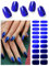 Wahrshei Nagelfolien | 20 Chrome Blue UV Gel Nagelfolie | Nagelfolie Selbstklebend | Gel Nail Stickers, Gellack Wraps für Nagel