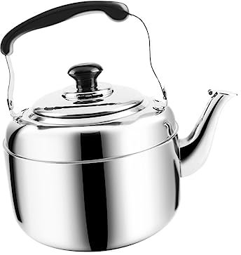 PAMINGONO Bollitore Acciaio Inossidabile Cucina Fischiante Manico Antiscottatura per Gas Elettrico Induzione Bollitore per Tè Facile da Pulire Resistente Corrosione