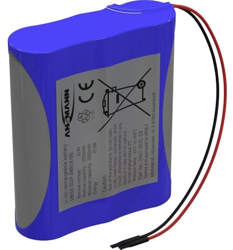 Ansmann 3S1P Akkupack 3X 18650 Kabel Li-Ion 10.8 V 2550 mAh