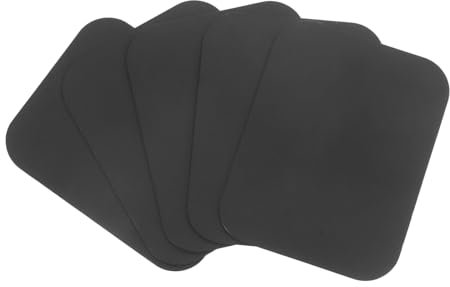 OSOLADY 5pcs Magnetic Iron Plates for Phone Case Car Holder Black Square 35x45mm Adhesive Sticker for Mobile Phone Car Mount