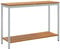 vidaXL Moderner Rechteckiger Patio Esszimmertisch für 6 | Robustes Massivholz Akazie und Metall, ideal auch als Pflanzenständer | Natur/graue Oberfläche | 110 x 35 x 75 cm | Outdoor Garten Möbel
