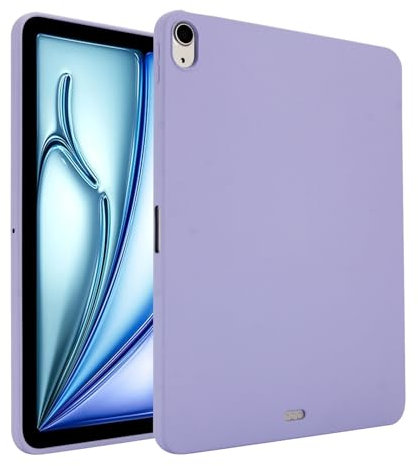 Compatibile con iPad Air 13 pollici M3 2025/M2 2024, custodia protettiva sottile in morbido TPU posteriore antiurto antigraffio in silicone, viola