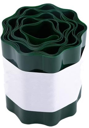 Bordo flessibile da giardino, 9 m x 10-40 cm, striscia di plastica per aiuole, barriera per aiuole fai da te, pieghevole e tagliabile (25 cm)