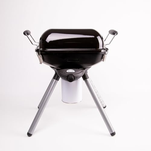 Gazcamp BBQ Multi Grill Deluxe Plus, Mobiler Gasgrill mit Schraubkartuschen-Betrieb 7/16, 2,0 kW, Multifunktional für Grillen Kochen Braten