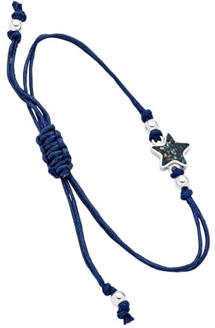DUR Cotton Armband Seestern Mosaik Seeopal, Silber 925/- 17cm, verlängerbar (A1987)