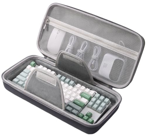 Taoricen Tastiera Borsa protettiva per Wooting/MelGeek/MAD Catz (MADLIONS), Portatile Custodia rigida 68/87-Tasti Tutto in uno Borsa portaoggetti (Per 84/87-Tasti)