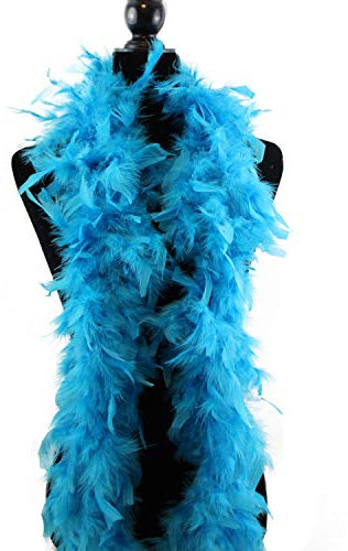 Fukang Feather Truthahn Chandelle Federboa – 183 cm, 60 g, Türkis/Ausflug, einfarbig (Getaway Solids), Large