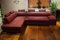 Quattro Meble Weinrot Echtleder Ecksofa London PIK 5z 275 x 185 Sofa Couch mit Bettfunktion und Bettkasten Echt Leder Eck Couch große Farbauswahl