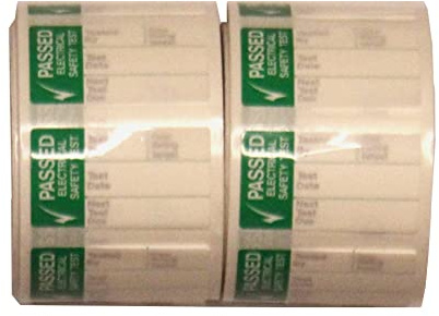 Warnschilder – laminierte bestandene Test-Etiketten SML – S/A Vinyl 250 auf einer Rolle
