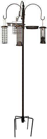 Metal Complete Bird Feeding Station with 4 Feeders & Feeding Station Stabilizers