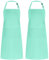 Syntus 2 Pack Adjustable Bib Apron Waterdrop Resistant with 2 Pockets Cooking Kitchen Aprons for BBQ Drawing, Women Men Chef, Light Green