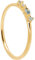P D PAOLA 925 Sterling Zilveren Goudkleurige Atelier Midnight Ring AN01-193-16 (Maat: 18)