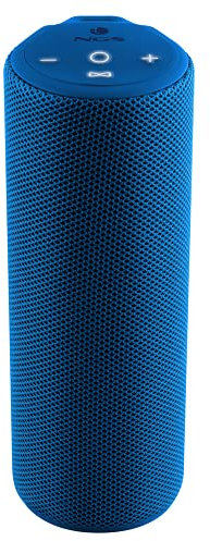 NGS Roller Reef Blue- Altavoz Inalámbrico de 20 W, Waterproof IP67, 20H Batería, Compatible con Tecnología BT/TWS/AUX IN, Azul