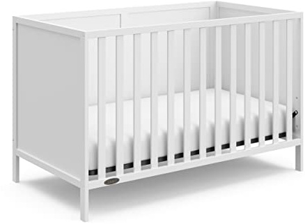 Graco Theo 3-in-1 Convertible Baby Crib - GREENGUARD Gold Certified, Converts to Toddler Bed & Daybed, Fits Standard Full-Size Baby Crib Mattress, 4 Adjustable Mattress Heights (White)