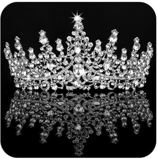COCIDE Tiara und Krone für Damen, Kristall-Königin-Krone, 1 Stpck, Strass, Kristall