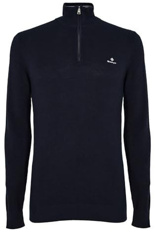 GANT Mens Cotton Pique Half Zip Sweater
