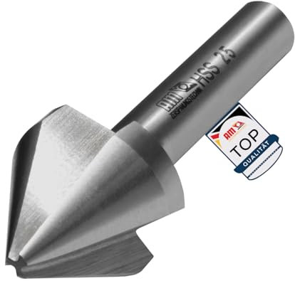 AM-Zerspanungstechnik Senker Metall 25 x 60° | HSS Kegelsenker | Entgratsenker - 60°, 25 mm