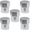 AERZETIX - C64519-5er-Set Ventilkappen/-stopfen für autoreifen - silberfarben - aus Aluminium - Rad zubehör Tuning Auto-Moto Dekoration LKW camion Fahrzeug