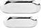 2 Piezas Bandejas Ovaladas, Bandeja de Almacenamiento Ovalada de Acero Inoxidable, Bandeja de Joyería para Velas Cosméticos Perfume Joyas Llaves Aperitivos (Plata)