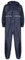 Jugaoge Unisex Motorrad Regenanzug für Damen und Herren Outdoor Einteiler Wasserdichter Overall Jumpsuit mit reflektierenden Streifen Arbeitsoveralls Dunkelblau XXL