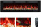 173cm Electric Fireplace Inserts, Recessed and Wall Mounted Fireplace Heater, Thermostat, Remote & Touch Screen, Multicolor Flame, Timer, Log & Crystal, 750/1500W