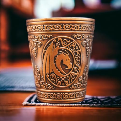 Dungeons and Dragons Themed Metal Shot Glasses (Antique Copper)
