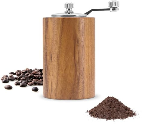 Coffee Grinder, Manual Coffee Grinder,Stainless Steel Manual Coffee Burr Grinder,Adjustable Coffee Bean Grinding Size,Suitable for Sea Salt, Sichuan Pepper, and Coffee Grinder, Kitchen Grinder (Large)