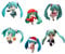 Epitome Anime Figuren Miku 6 Packungen Weihnachtspuppen PVC-Modelle Ornamente Geeignet für Festivals Party Geschenk für Fans 7 cm, Mehrfarbig