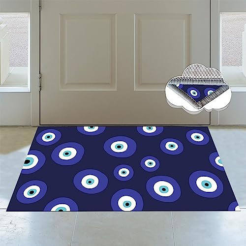 Evil Eye Door Mats, Outdoor Mats, Custom Mats, Pop Mats, Bathroom Mats, Indoor Mats, Front Door Entrance Mats Bathroom Kitchen Non-Slip Wear-Resistant 20x32 Inch Halloween Christmas