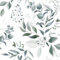 Fvlow Green Leaf Peel and Stick Wallpaper - Vintage White Floral Vinyl Wrap Kitchen Worktop Covering - Self Adhesive Thick Leaf Wallpaper for Bedroom Furniture Stickers - 44.5cm x 300cm
