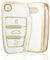 OFF WE GO Autoschlüssel Hülle für Audi Schlüsselhülle Cover für A3 S3 A4 S4 RS4 A6 S6 RS6 Q7 TT TTS R8 3 Tasten Auto Schlüssel Schutzhülle Schlüsselbox, Weiß Gold