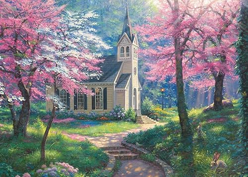 Cobble Hill - 35-teiliges Puzzle – Kirschblütenkapelle – perfekt für ältere und jüngere Puzzler – ideal für Reisen – entzückende Geschenkidee