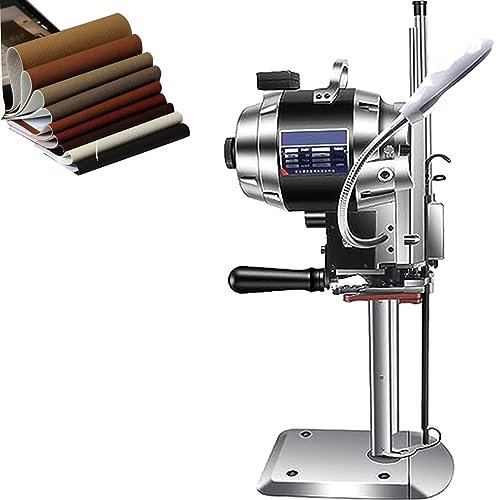1100 W/1200 W Stoffschneidemaschine, industrielle Stoffschneidemaschine, mit LED-Licht und automatischer Schärffunktion, Maschine mit Automatik zum Schneiden von Leder/Gummi/Pappe, 110 V-10 Zoll (220