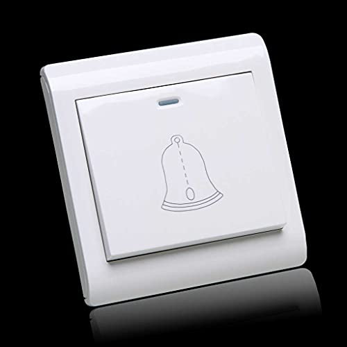 1PCS Home Plastic Doorbell Switch Panel Door Bell Wall Mounted Push Button Pad Repair Wall Power Outlet 86 * 86 * 37mm