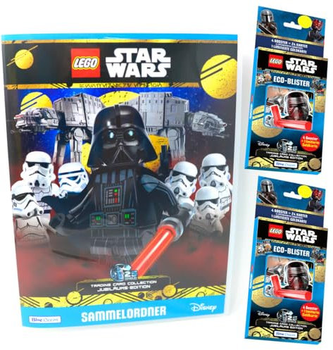 Lego Star Wars Karten Trading Cards Serie 5 - Jubiläum Sammelkarten (2024) - Auswahl (1 Mappe + 2 Blister)