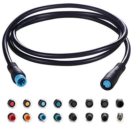 baluoqi Verlängerungskabel 4Pin wasserdichter Stecker für elektrisches Fahrrad Licht/Gas/Ebrake/Ebike Teile Verlängerungskabel (4pin, 50cm)