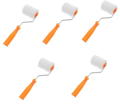 Angoily 5stücke Durabler Selbstnivellierender Spiked Roller Defoaming Roller Für Selbstnivellierende Estriche Entfernen Von Luftblasen Bei Bodenbelägen