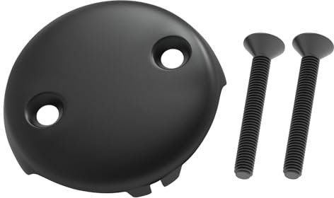 Bathtub Overflow Drain Cover-Bathtub Overflow Face Plate with 2 Screws Fits Most Standard Bath Tub Drains, Two Hole 3-1/8 (Matte Black)