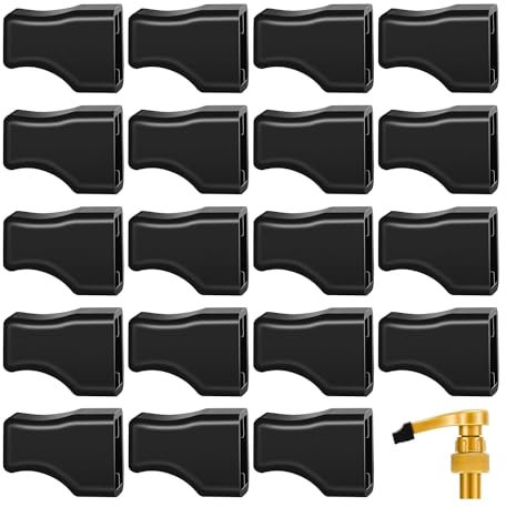 NKBSDKM 20 PCS Coffee Syrup Pump Tip Cap Covers Pourer Cap Syrup Covers Syrup Covers Black Caps Fits for Syrup Pump, Pour Dispenser