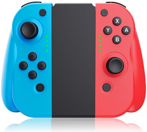 Shiptree Manette Switch, Paire de Remplacement L/R Manette sans Fil pour Switch/OLED/Lite avec Double Vibration/Gyroscope 6 Axes/Wake-up