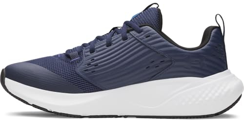 Under Armour Herren Charged Commit Training 4, atmungsaktive Herren Trainingsschuhe, stoßdämpfende Fitnessschuhe,Washed Navy / Distant Gray / Black,49.5
