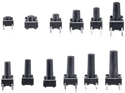 20PCS Tact Switch 6 * 6 * 4.3/5/6/7/8/9/10/11/12/13/14/15mm Panel PCB Waterproof/Waterproof Dust Switch for TV/Toys/home(6x6x15mm)