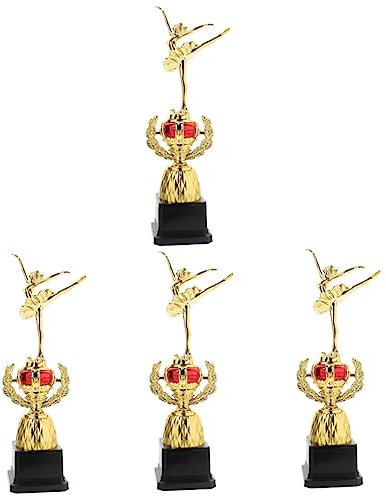 SWAYVES Trophée de Danse Trophée de Ballet Coupes Trophée de Danse Féminine En Plastique Prix/4Pcs/30 * 7.3 * 7.3Cm