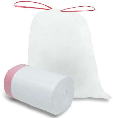 O2frepak Sac Poubelle 30 Litres avec Liens Coulissants,Sac Poubelle Haute Résistant (50x60cm,100Sacs)