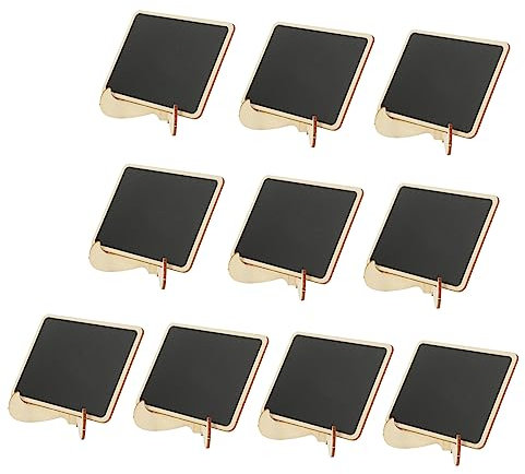 STOBOK 10stücke Kreidetafel Mit Standfuß Tafelschild Für Küche Wohnzimmer Kleine Tischtafel Zum Zeichnen Party-kreidetafel Wiederverwendbar Nachrichtentafel Für Geburtstage