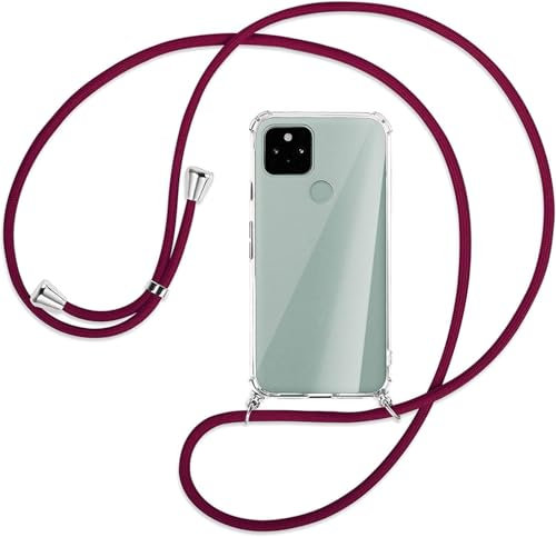 Handykette kompatibel mit Google Pixel 4a 4G Hülle Silikon - Handy Hülle mit Kordel zum Umhängen - Flexible Necklace Hülle Transparent Silikon Handyhülle Case mit Kette Stossfest Schutzhülle