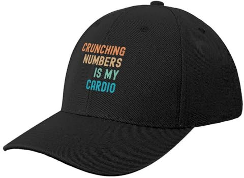 Baseballmütze Das Knacken von Zahlen ist Mein Cardio. Buchhaltung Major Baseball Kappe Sonnenhut Für Kinder Hip Hop Designer Mann Frauen